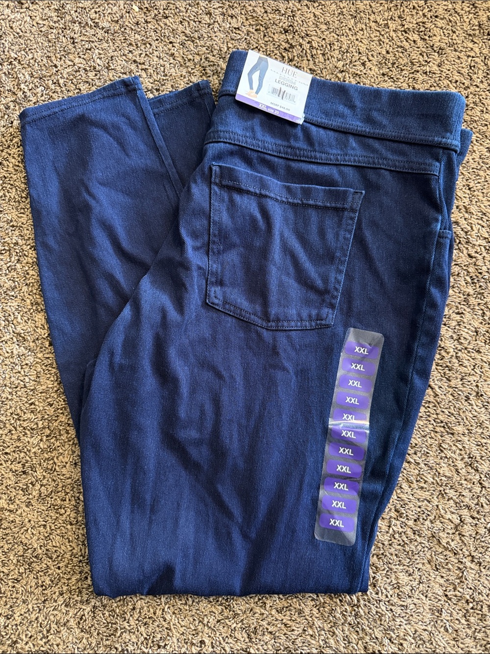 HUE Navy Pull-On Jeggings